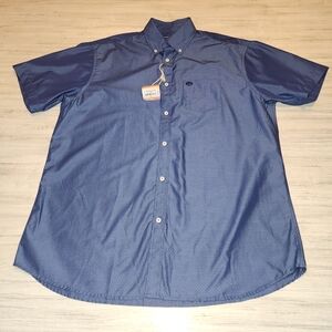 Live Oak Brand Button Up Short Sleeve Shirt Men's Navy Size XL NWT A1